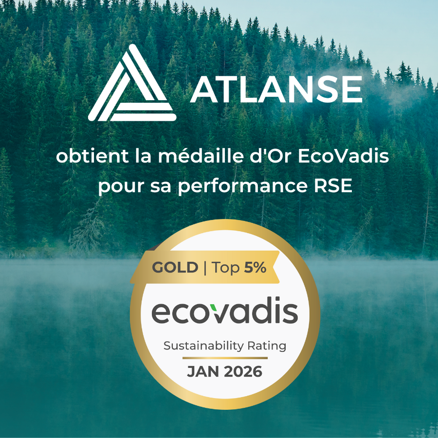 EcoVadis 2026 : ATLANSE décroche l’Or